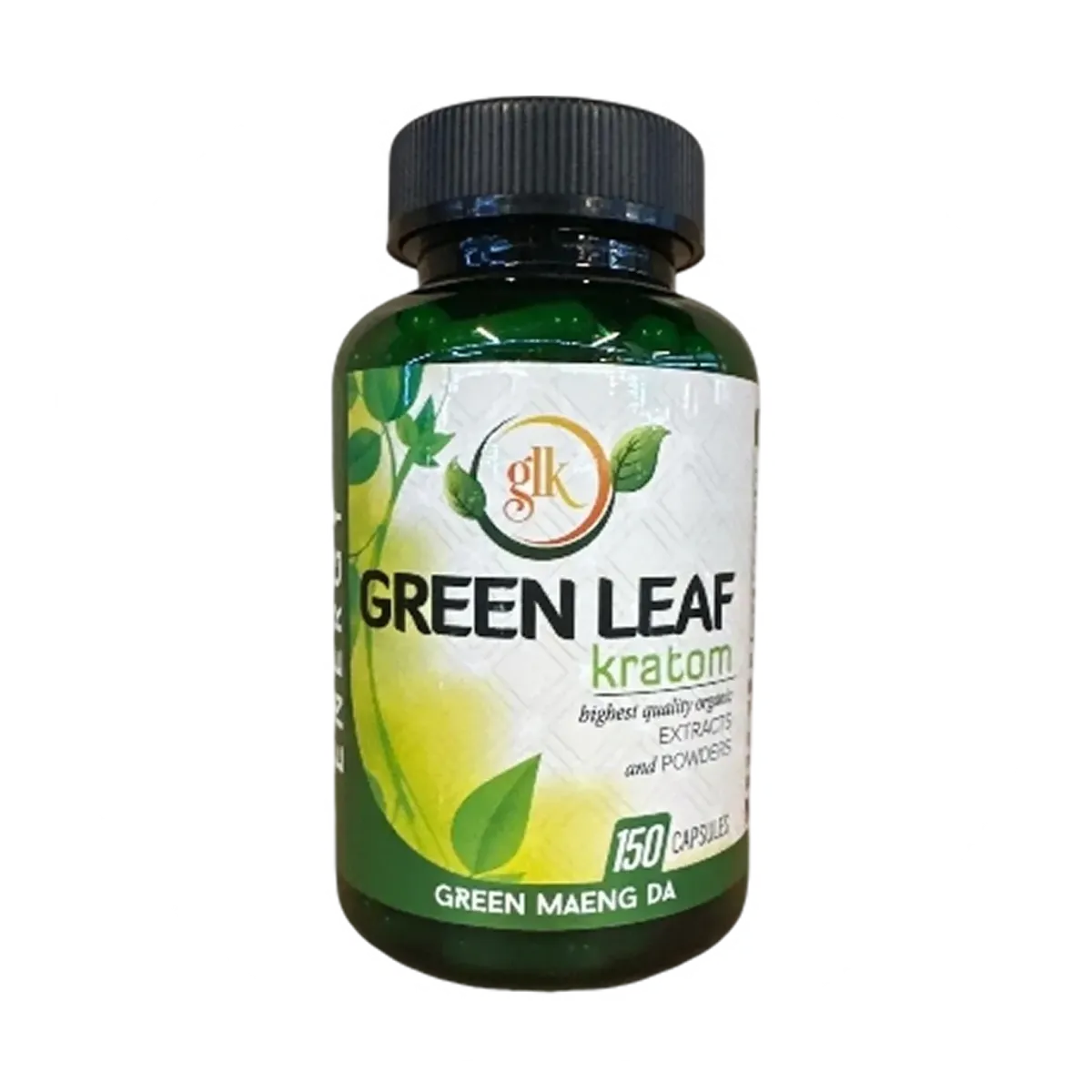 GLK Green Leaf Kratom Green Maeng Da - 150 Capsules | Cobra Smoke Shop