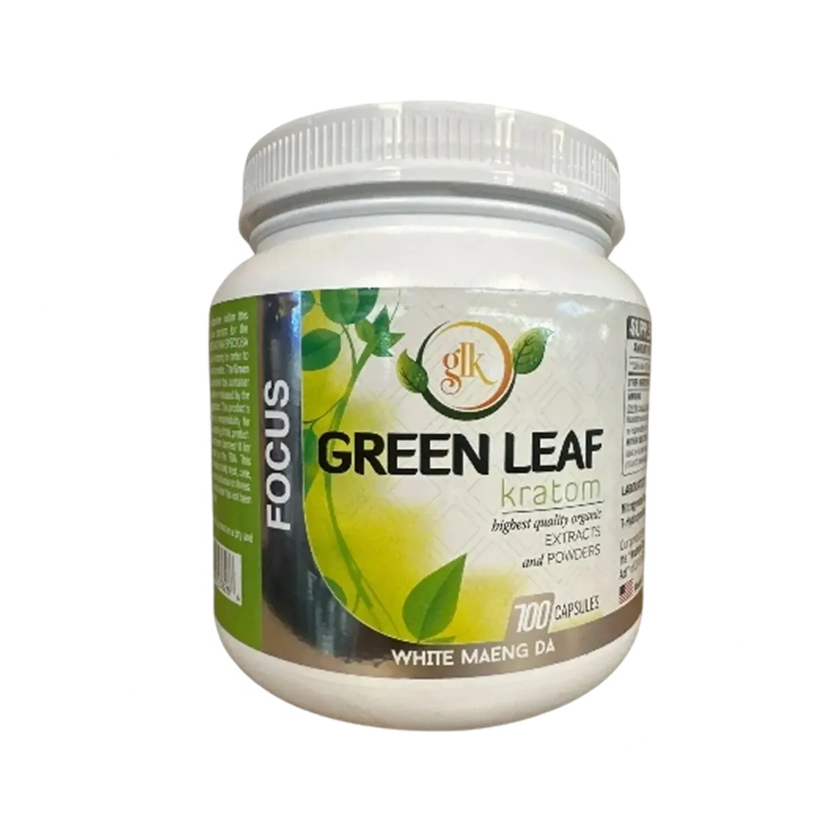GLK Green Leaf Kratom White Maeng Da - 700 Capsules | Cobra Smoke Shop