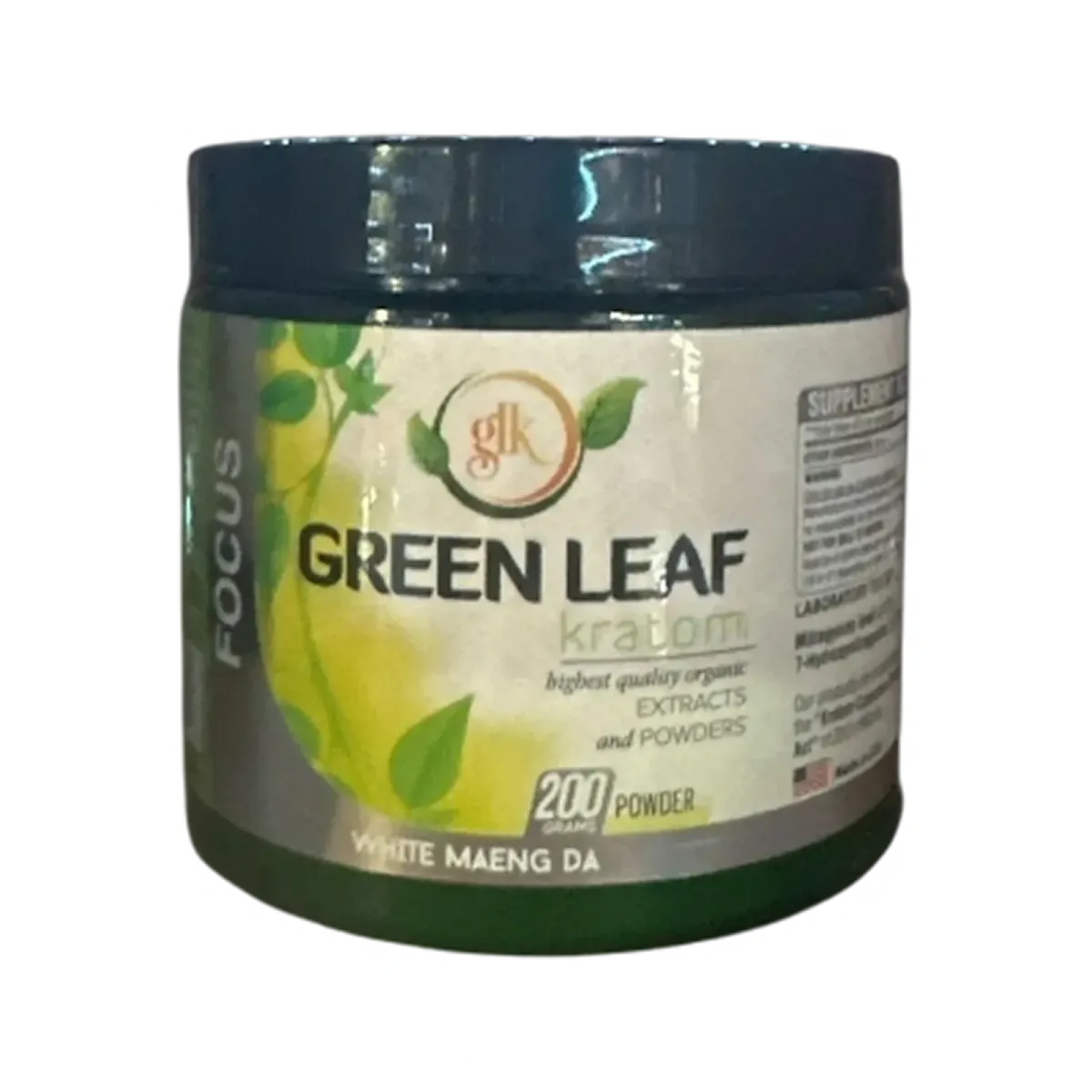 GLK Green Leaf Kratom White Maeng Da - 200 Capsules | Cobra Smoke Shop