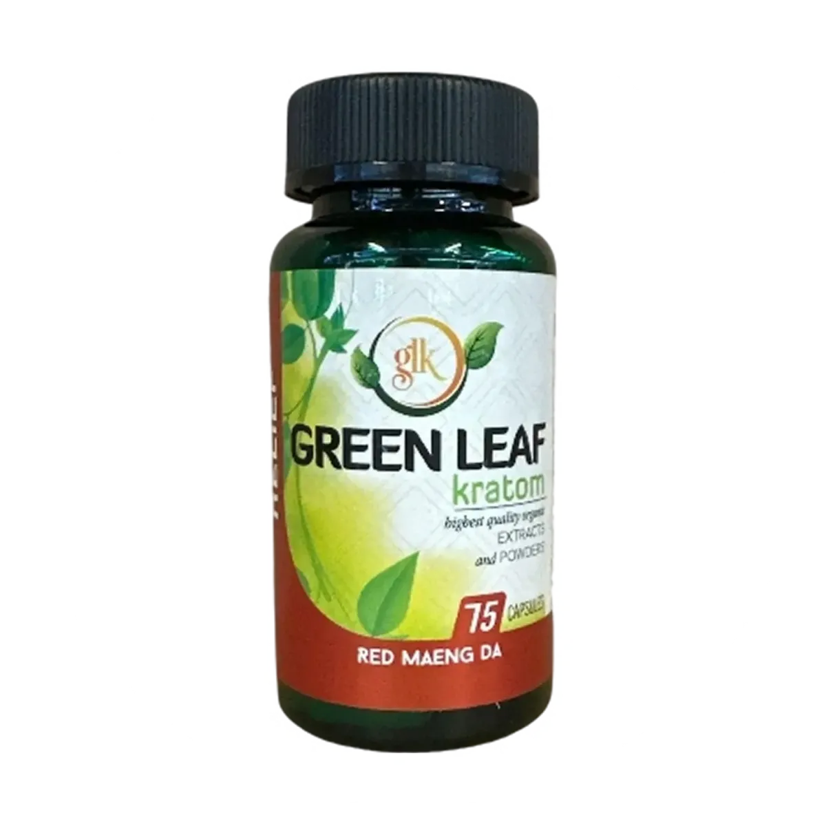 GLK Green Leaf Kratom Red Maeng Da - 75 Capsules | Cobra Smoke Shop