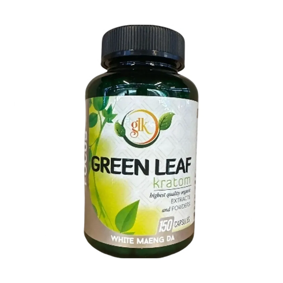 GLK Green Leaf Kratom White Maeng Da - 150 Capsules | Cobra Smoke Shop
