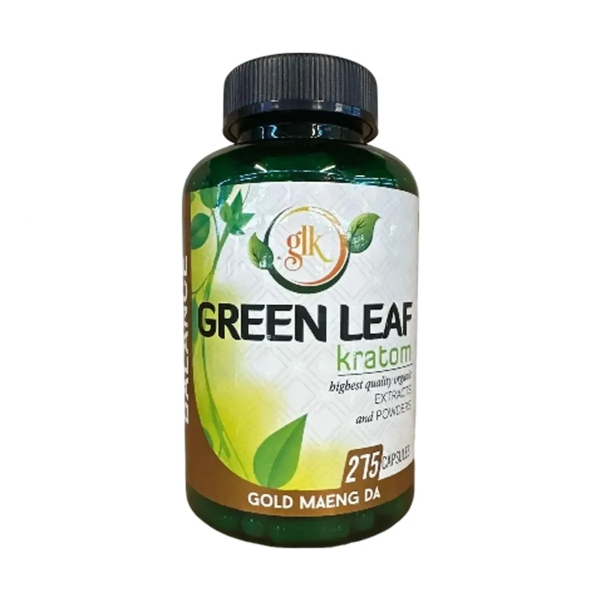 GLK Green Leaf Kratom Gold Maeng Da - 275 Capsules | Cobra Smoke Shop