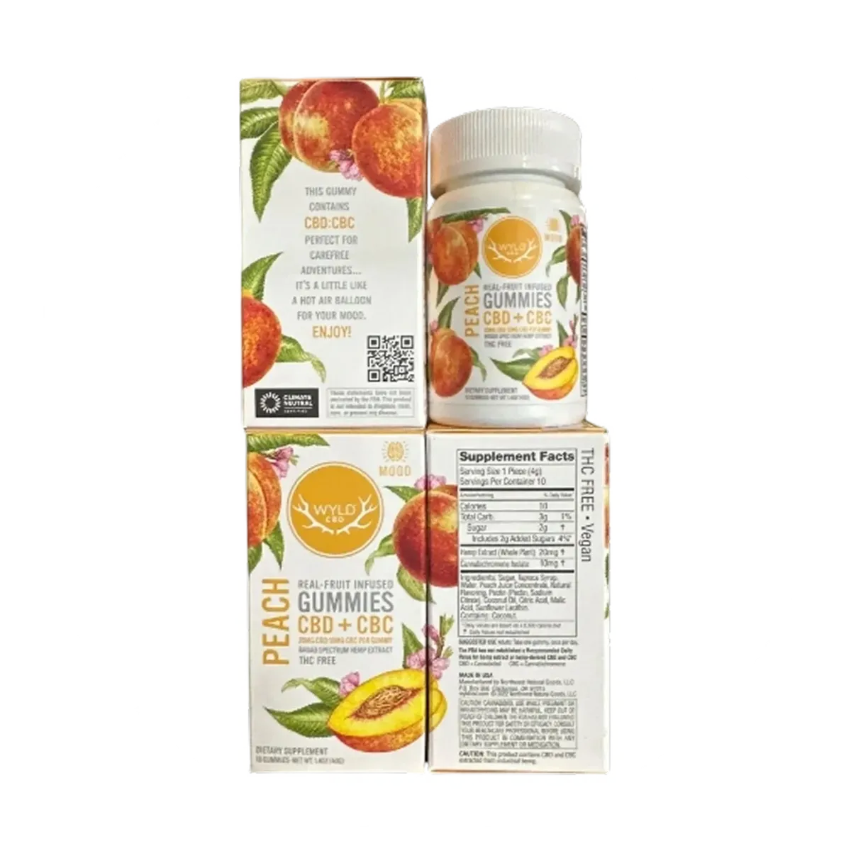 Wyld CBD Gummies Peach | Cobra Smoke Shop