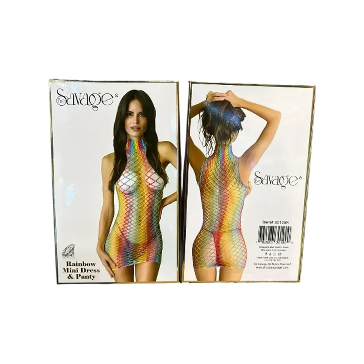 Be Savage Rainbow Mini Dress & Panty | Cobra Smoke Shop