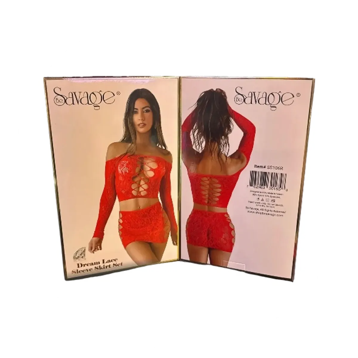 Be Savage Dream Lace Sleeve Skirt Set | Cobra Smoke Shop