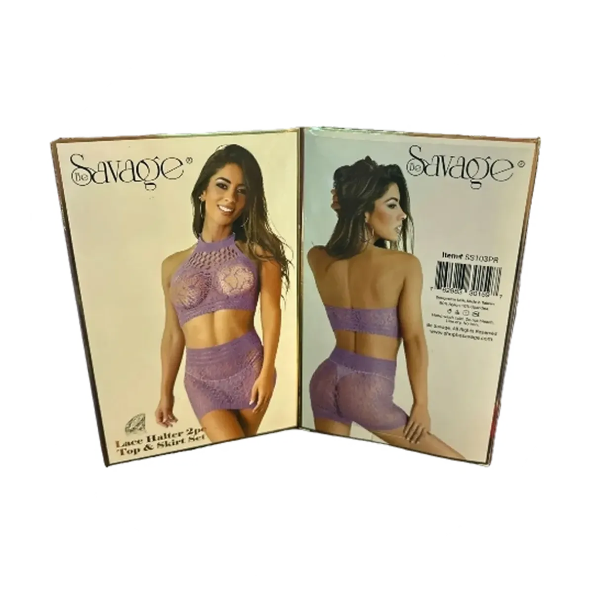 Be Savage Lace Halter 2pc Top & Skirt Set | Cobra Smoke Shop 