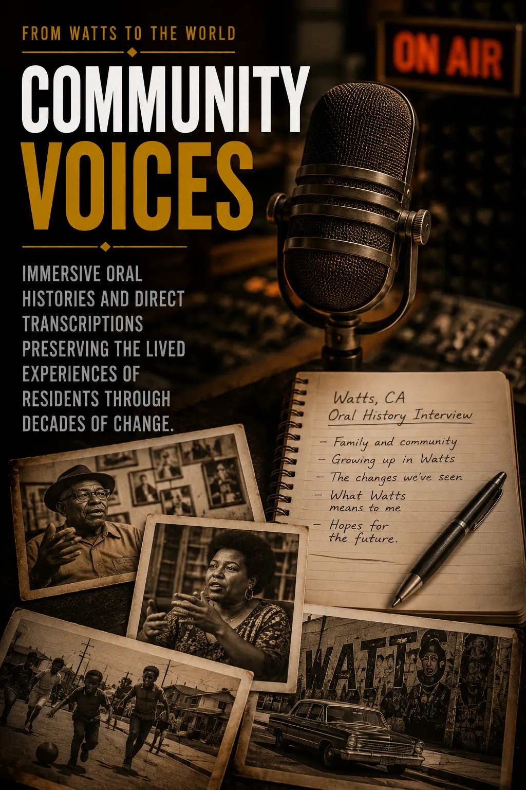Community voices oral histories transcription