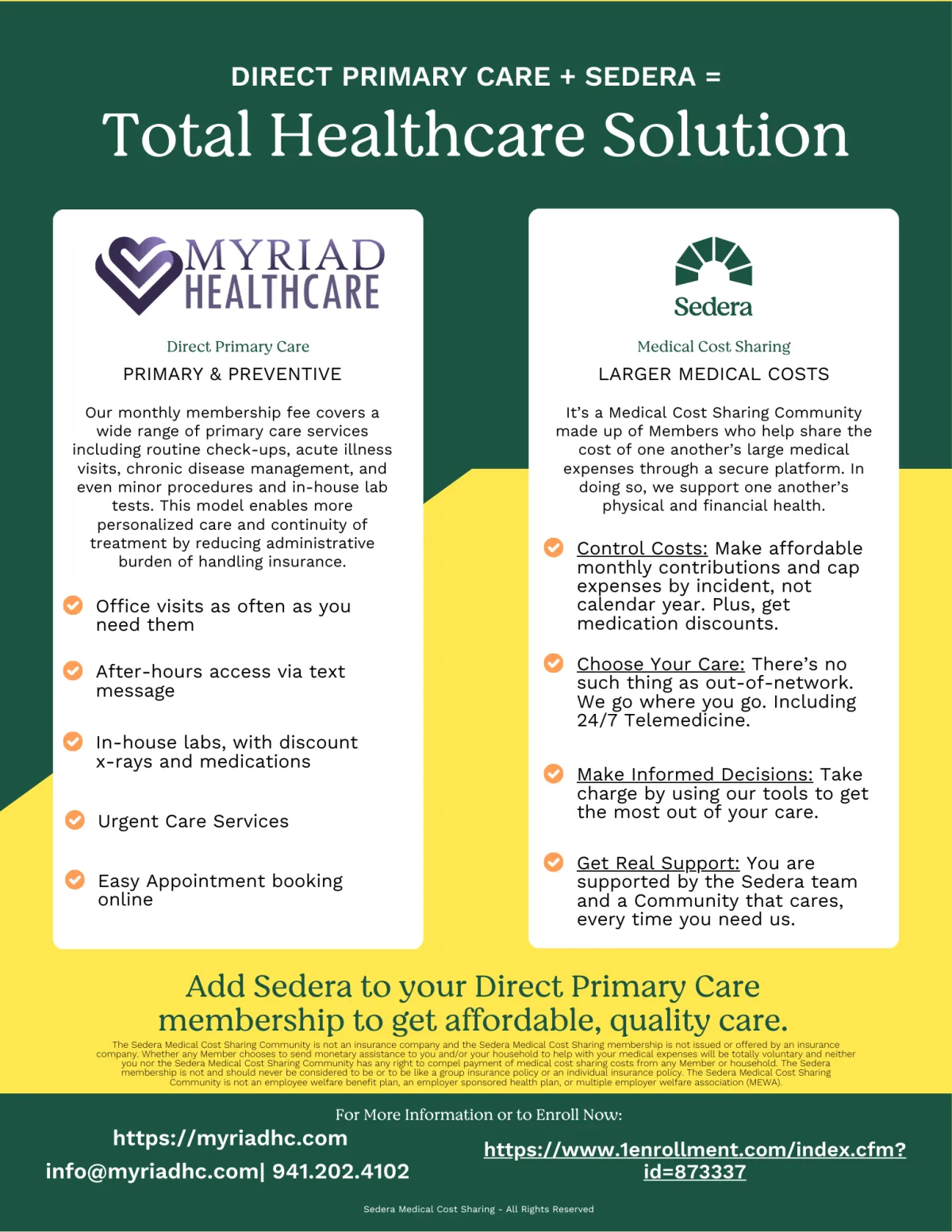 Medical Cost Share, Direct Primary care, employer health solutions