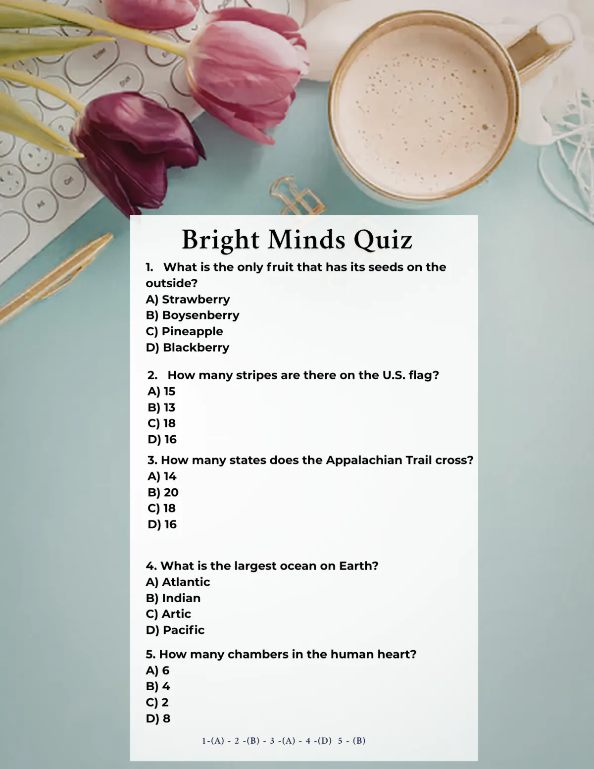 Mind Quiz, Dementia, Brain Exercise, Trivia