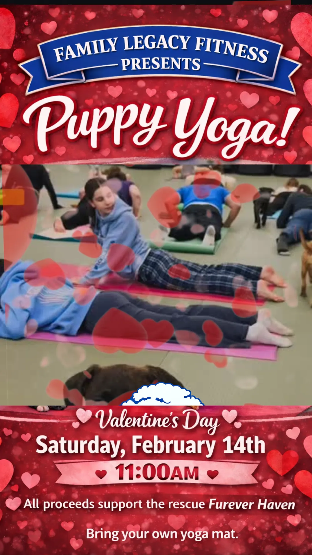 Puppy Yoga at Family Legacy Fitness