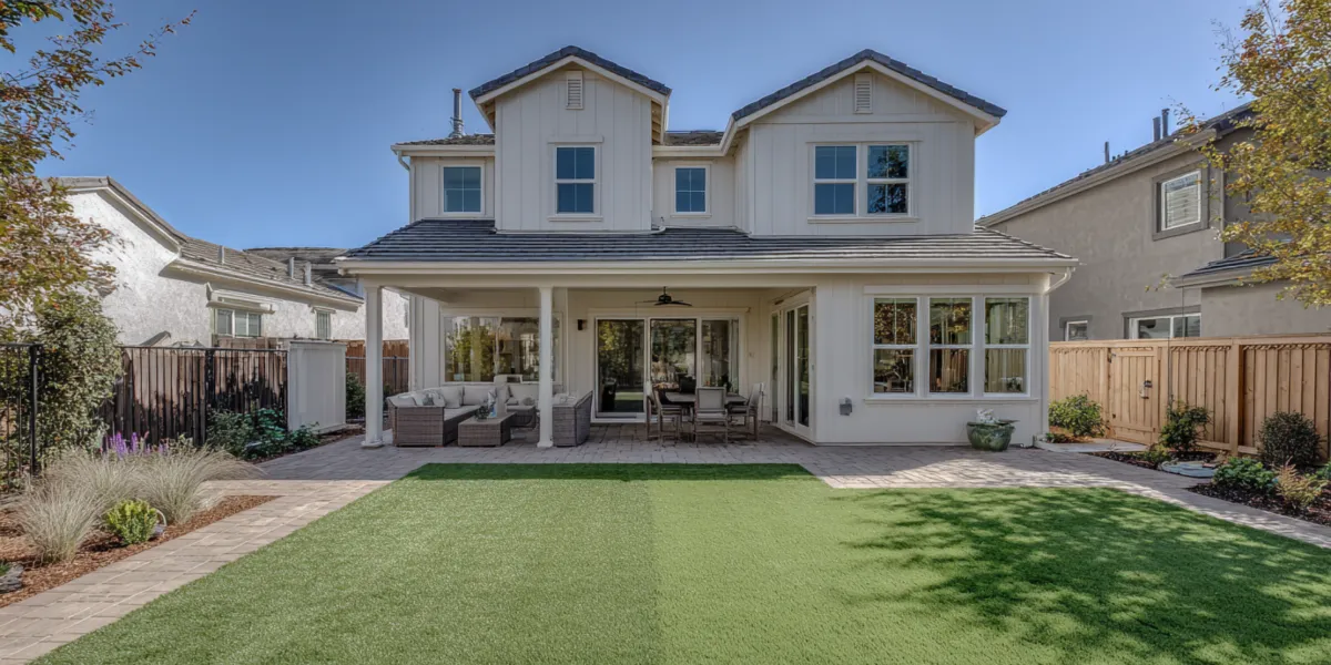 home building with new custom two story house and landscaped yard in lebanon oregon and surrounding areas