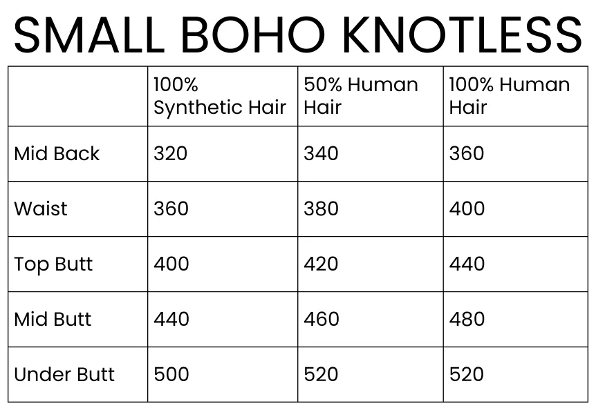 small boho knotless braids