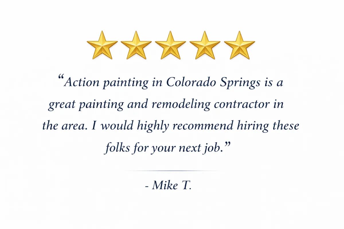 Top Painting Contractor in Colorado Springs – Action Painting & Remodeling Review