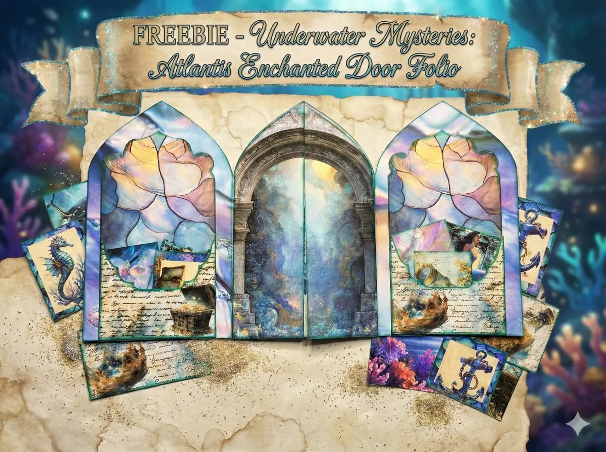 Underwater Mysteries Atlantis Enchanted Door Folio Freebie