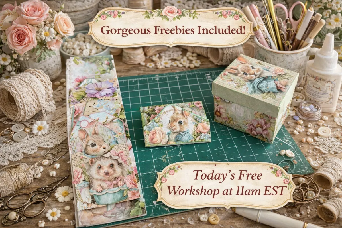 A Beatrix Potter Easter Mini Mini Folio Freebie Workshop Bonuses
