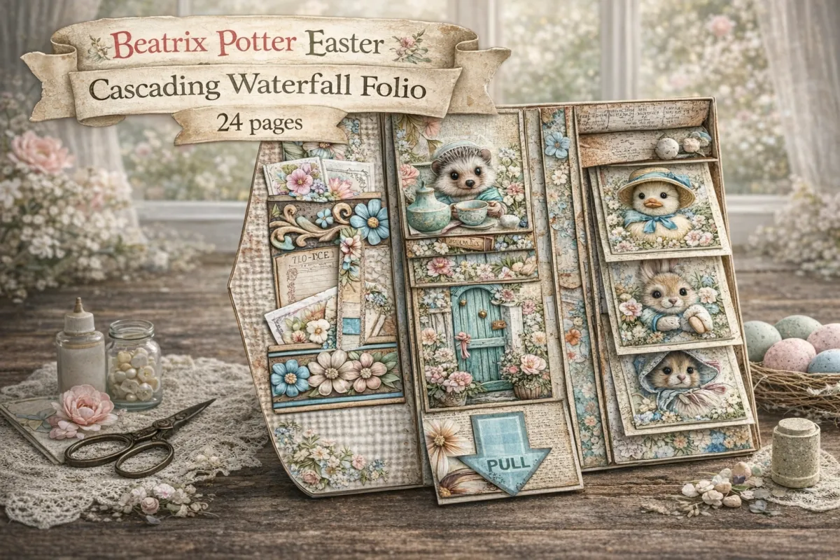 A Beatrix Potter Easter Cascading Waterfall Folio