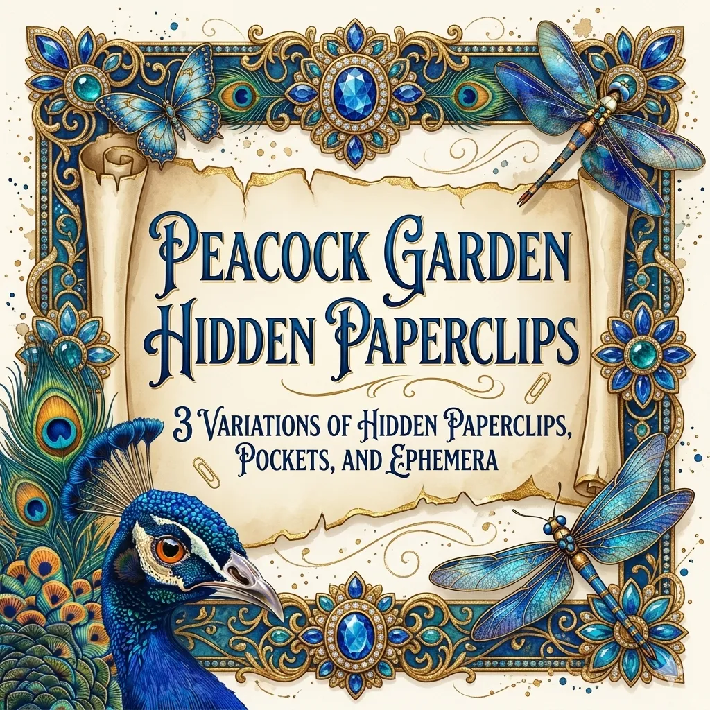 Peacock Garden Hidden Paperclips
