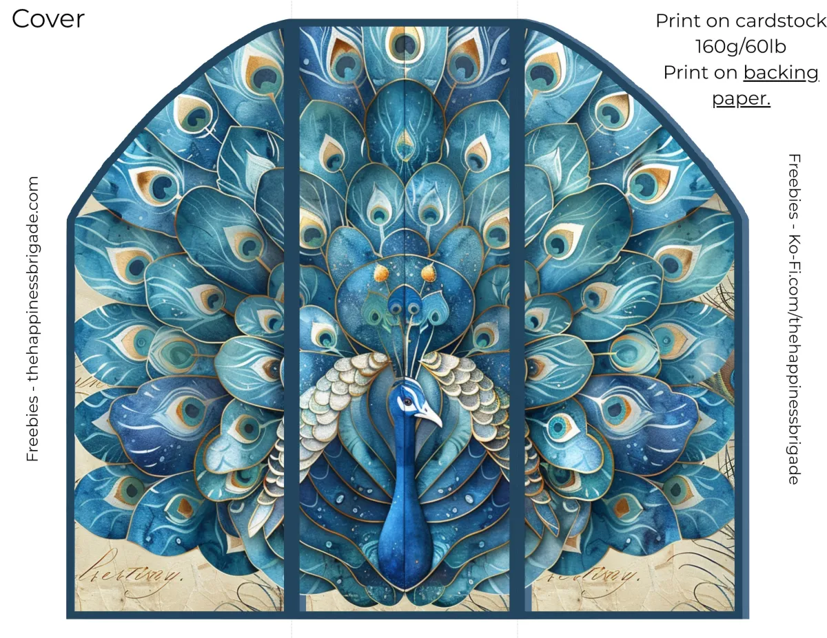 Peacock Garden Tri Fold Folio Freebie