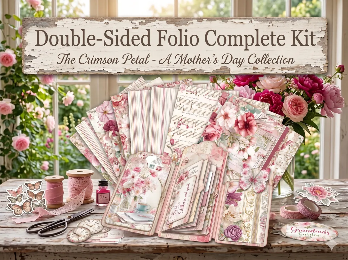 Crimson Petal Double Sided Folio Complete Kit