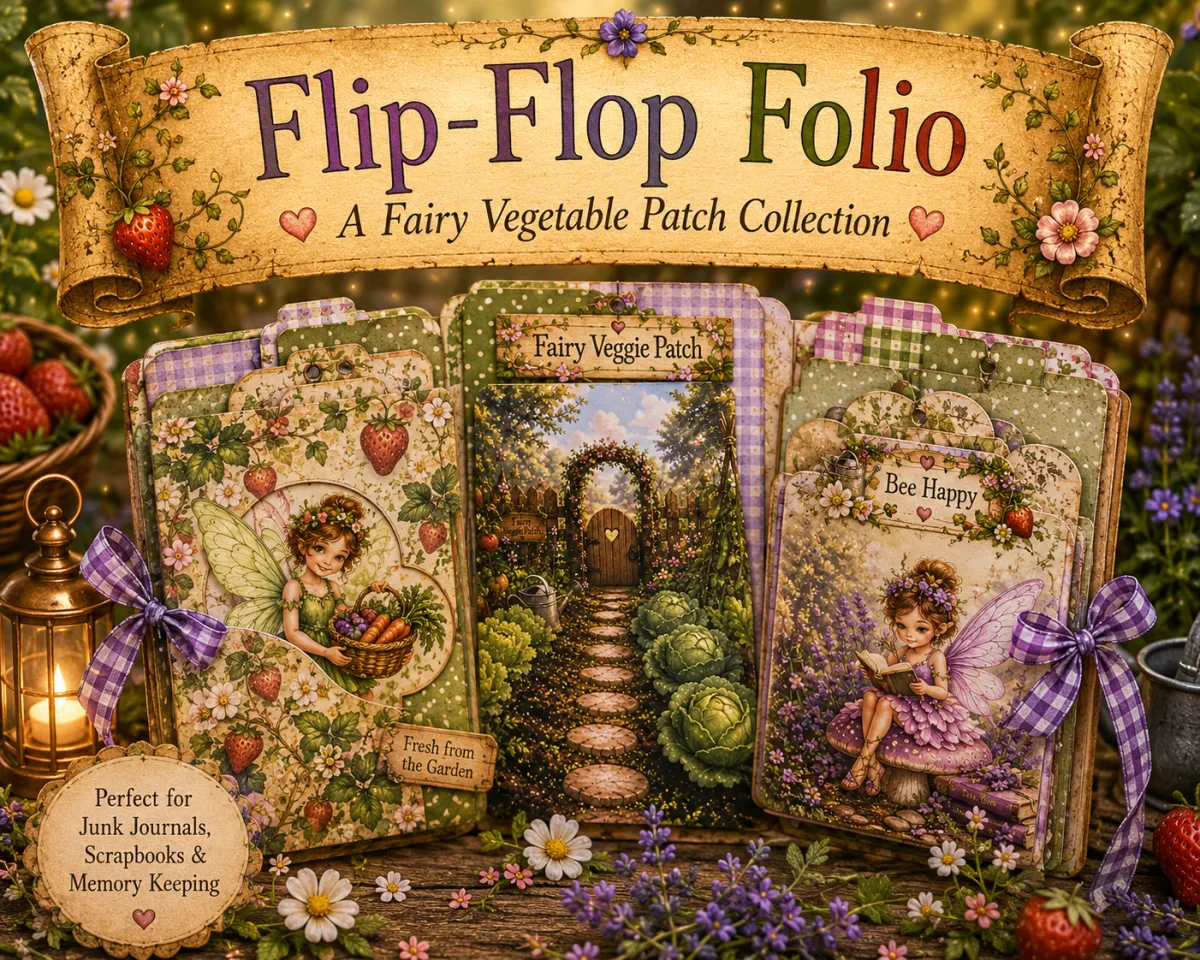 A Fairy Vegetable Patch Flip-Flop Folio