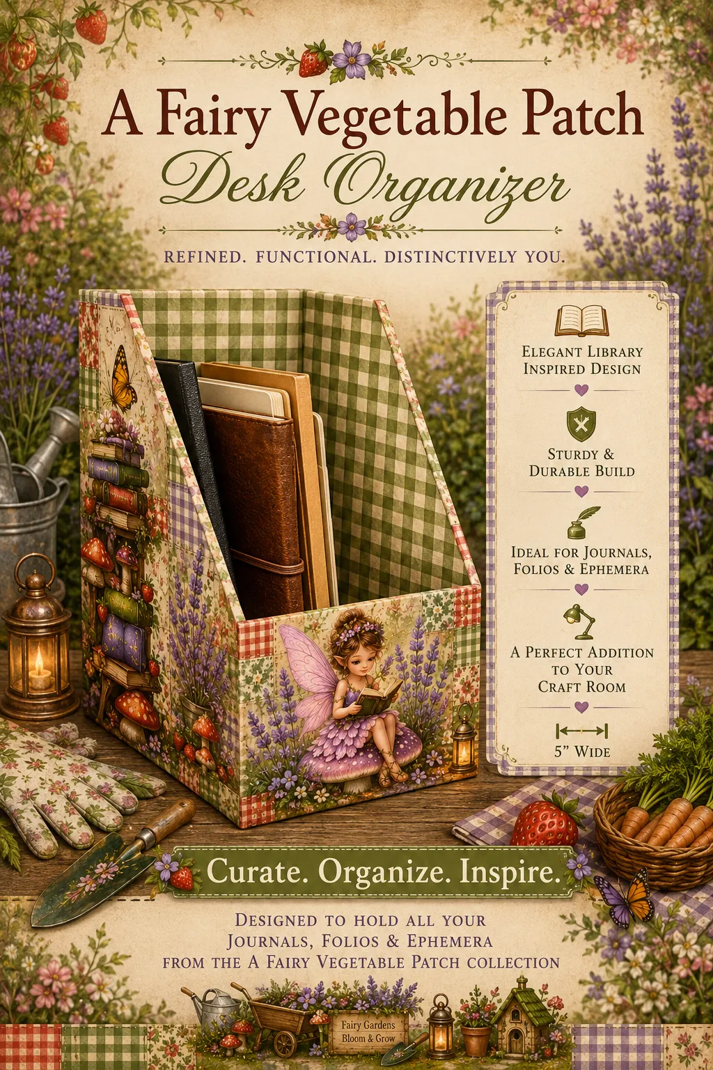 A Fairy Vegetable Patch Desk Organizer