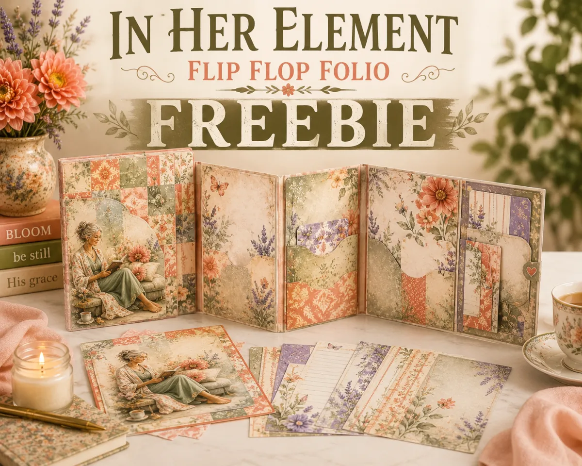 In Her Element Flip Flop Folio Freebie