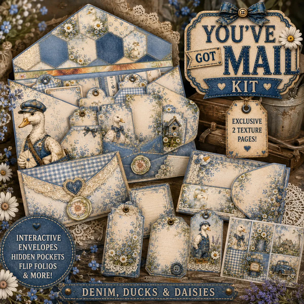  Denim, Ducks & Daisies You've Got Mail