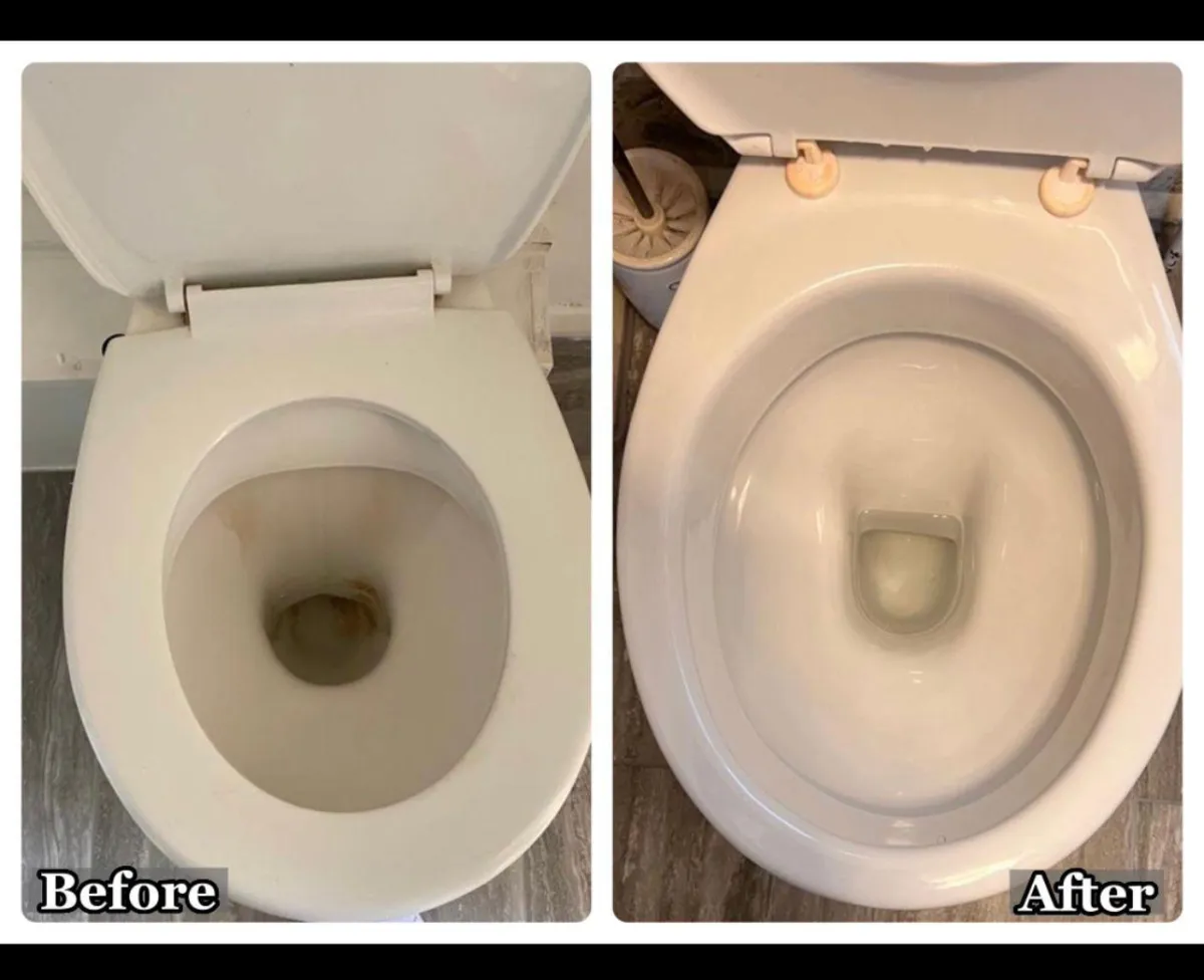 Before and after cleaning comparison of a kitchen