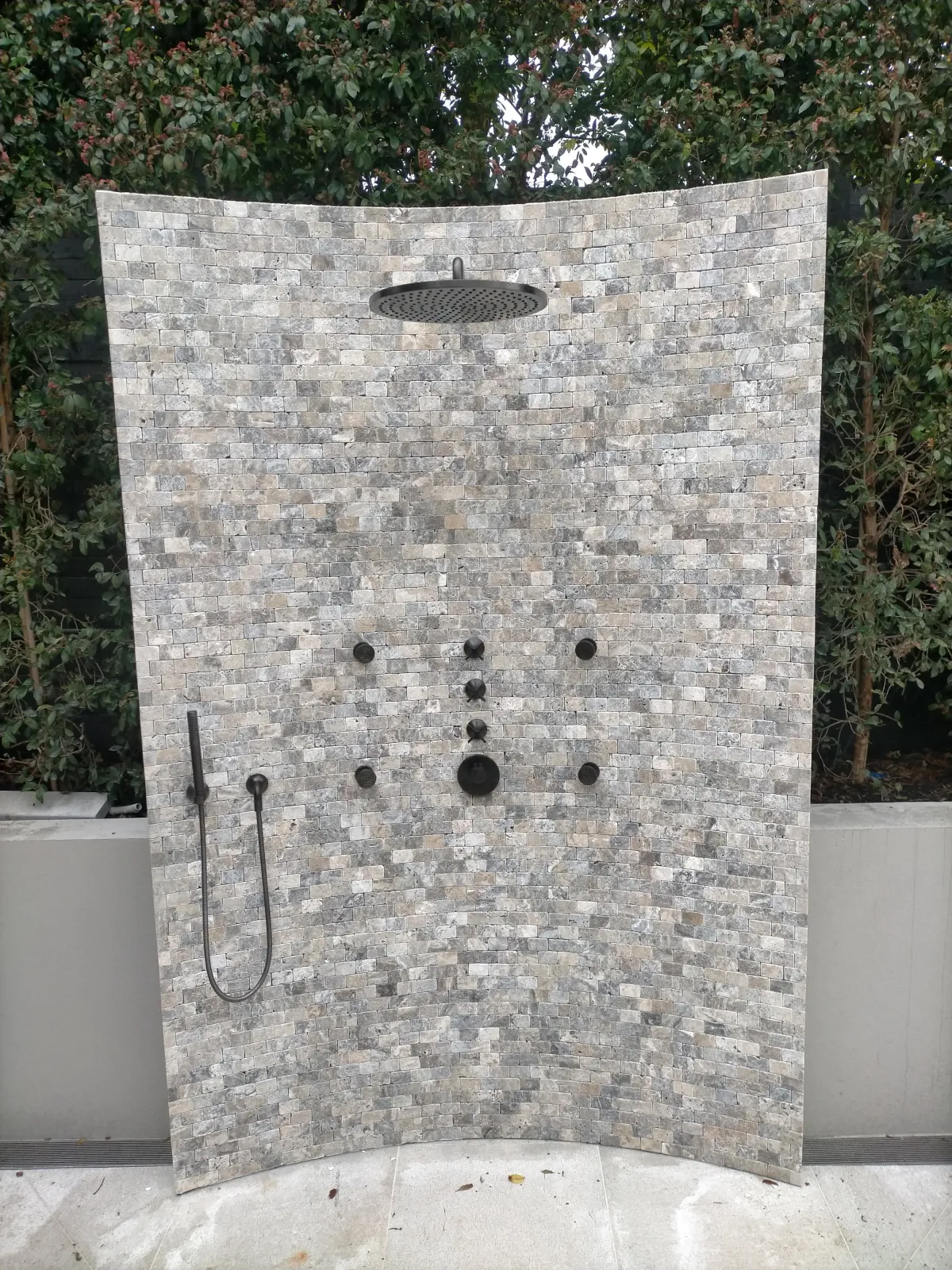 outdoor shower build