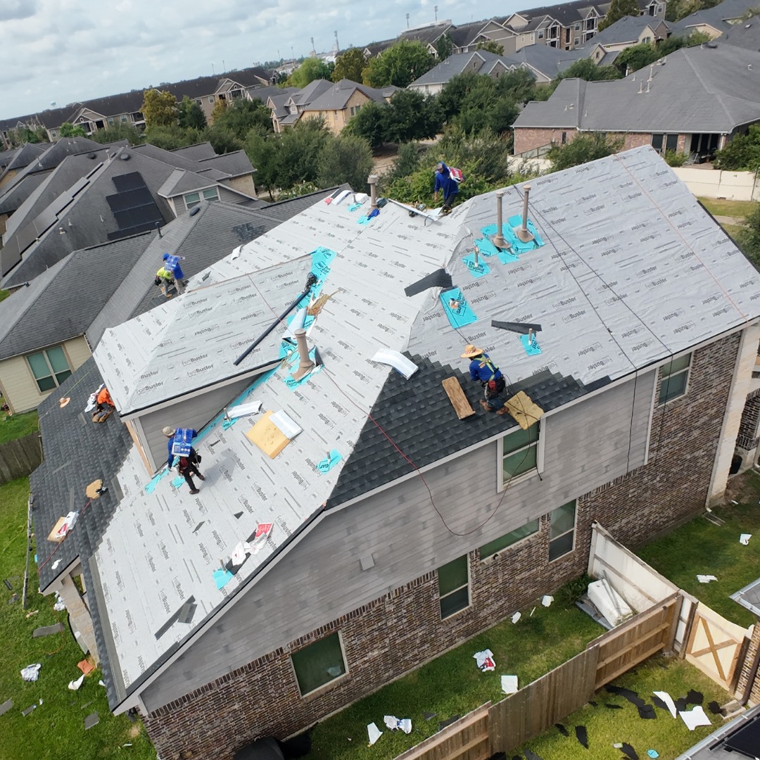 a roof with a few shingles