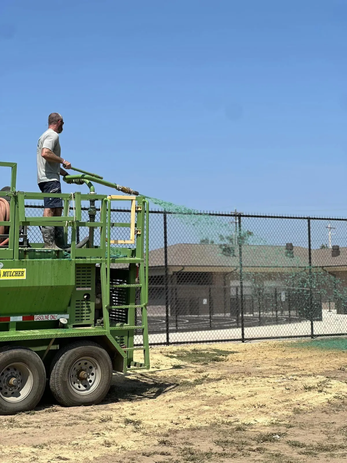 Hydroseeding a commercial property in tupelo ms