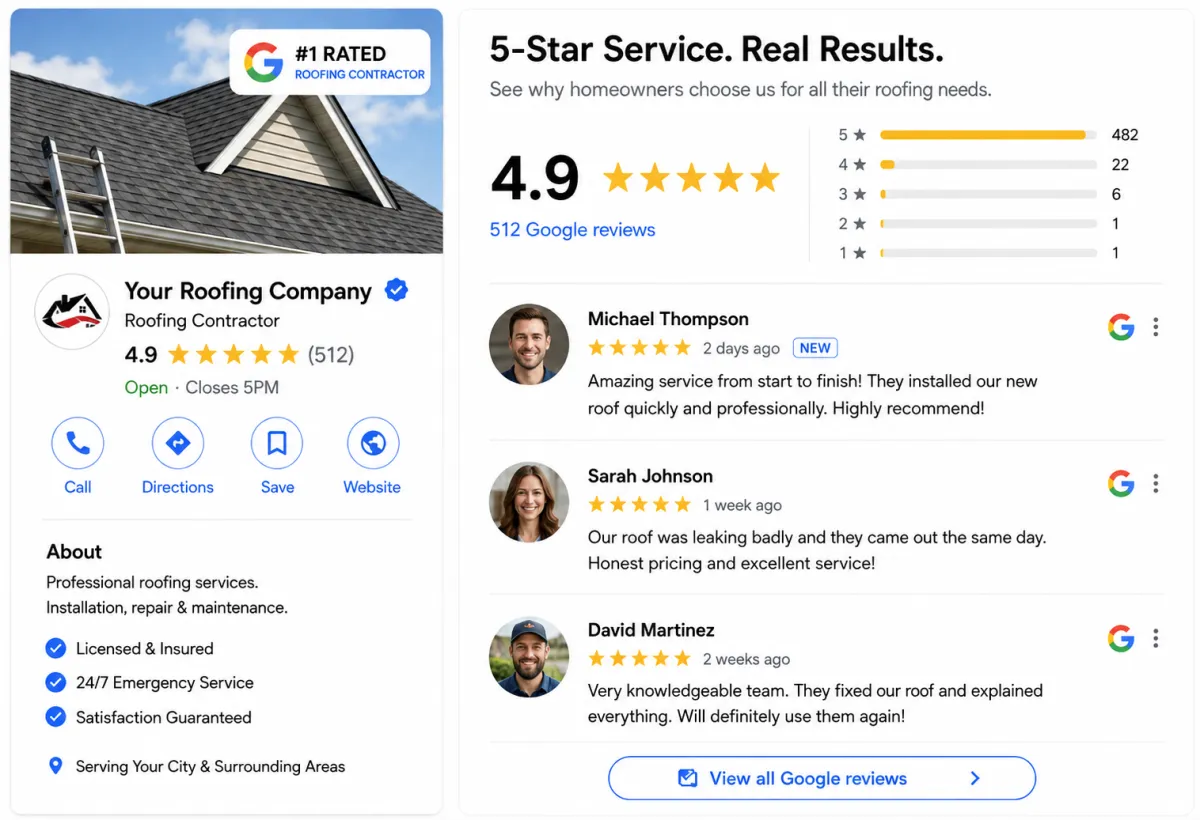 Google Link Review Gating Phone Mockup