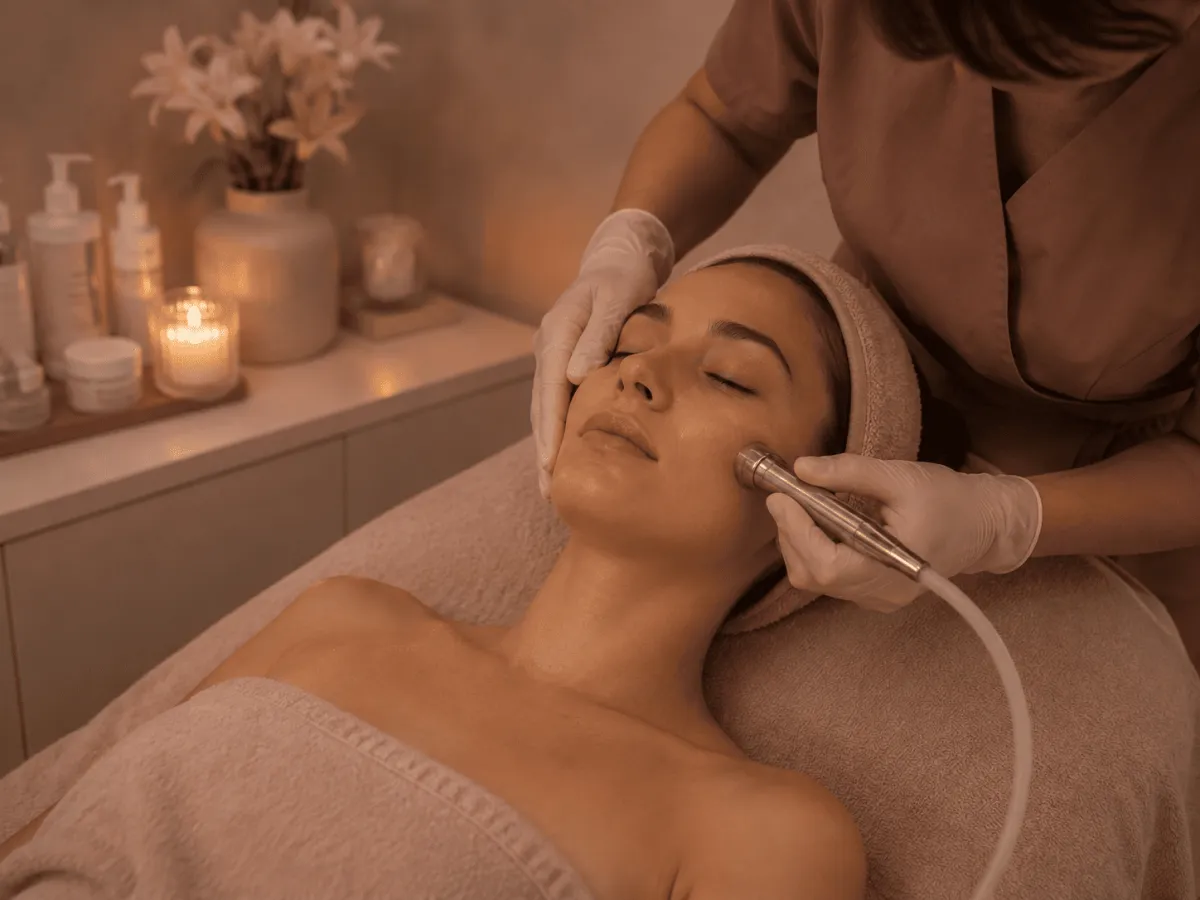 diamantslibning og urtebehandling hos Secret Beauty Studio i Kolding med Beauty Angel lysterapi