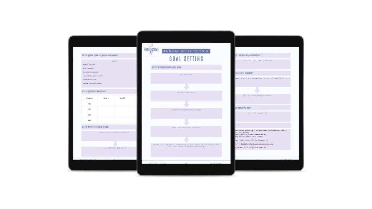 Annual Reflection Worksheet: Reflect, Plan & Build Intentionally