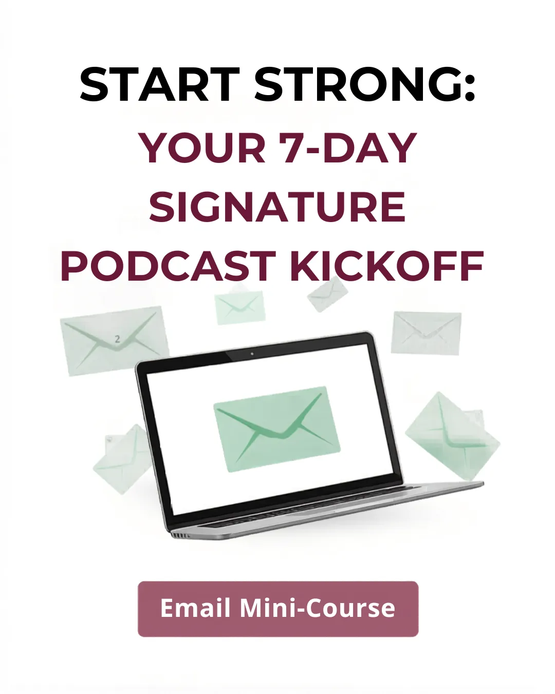 Cover of The Signature Podcast Launch Plan: The 3+1 Method Guide, by J. Friedman Fast — featuring a vintage-style microphone with pink sound waves on a blush background.