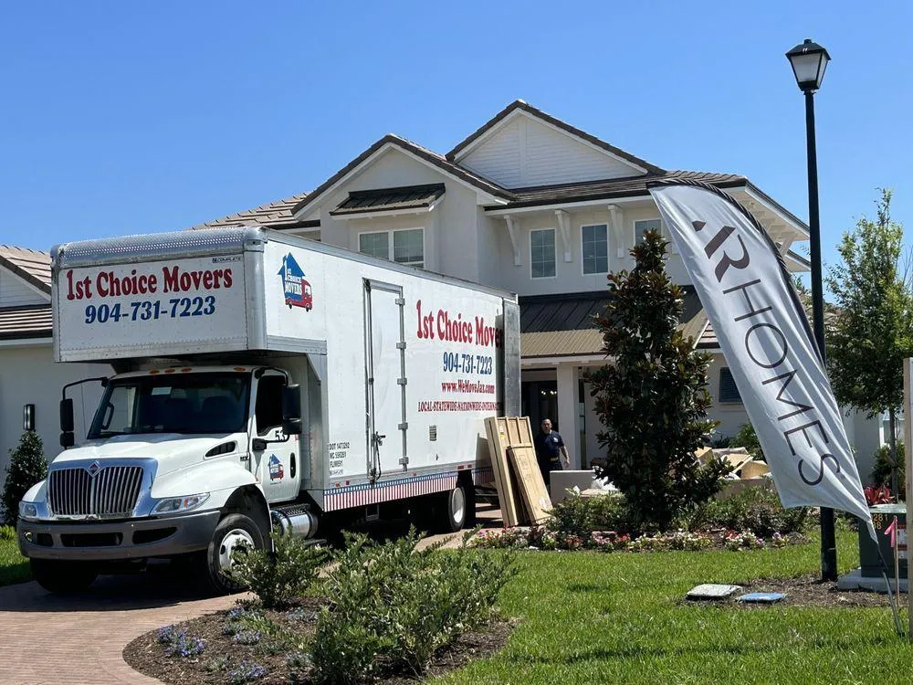 {{location.name} truck in font of customer's home
