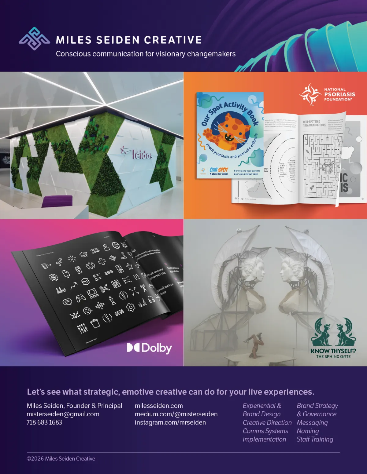 Miles Seiden Creative sample sheet thumbnail