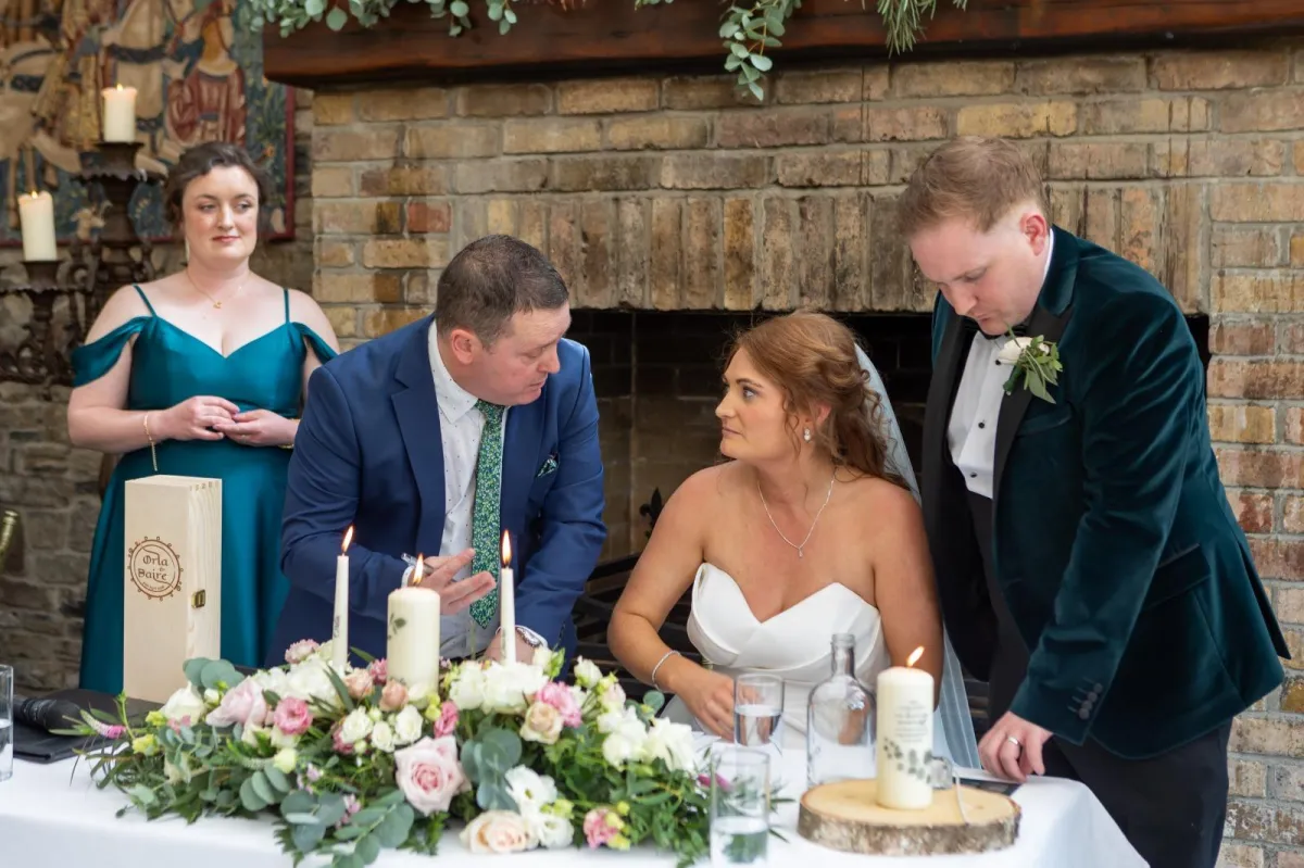 Mark Lovett officiating a wedding ceremony in Ireland