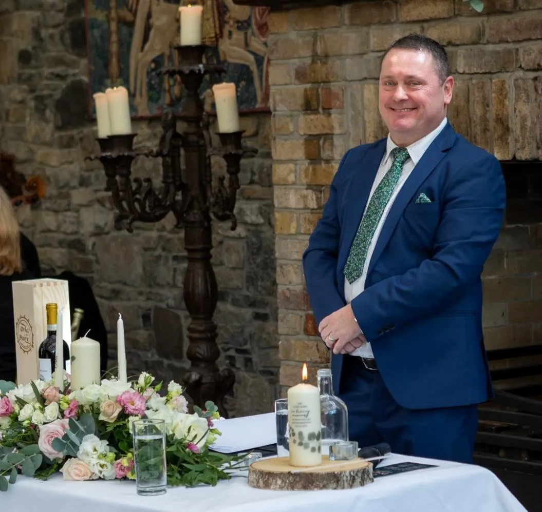 Mark Lovett wedding celebrant at Leinster ceremony