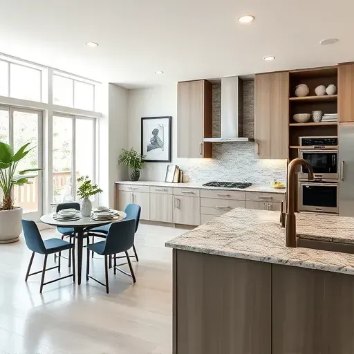 Completed home remodeling in Gurnee IL featuring a modern kitchen with sleek cabinetry and contemporary decor.