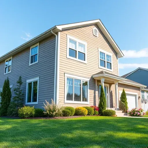 Newly installed durable siding on a modern home in Bloomingdale with lush yard and clear sky