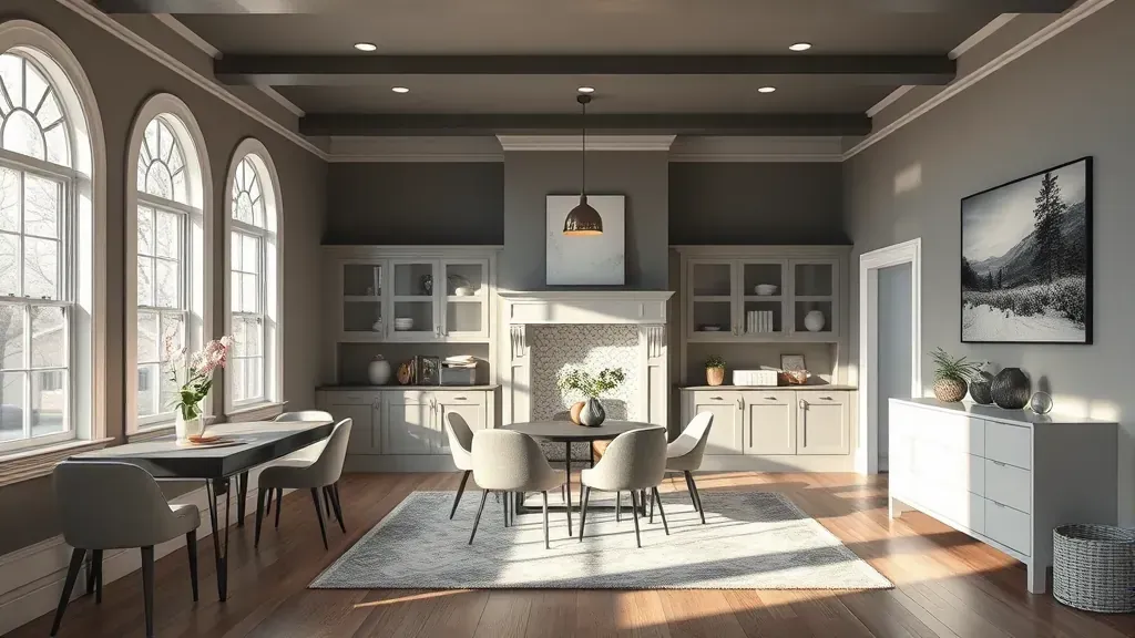 Home Remodeling in Wilmette IL with a modern kitchen and spacious living area design.