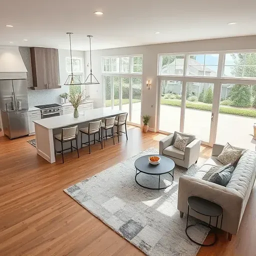 Home remodeling transformation in Bloomingdale IL showcasing a modern, stylish interior design with elegant fixtures.