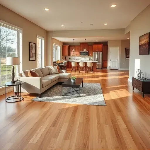 Spacious Schaumburg living room features elegant hardwood, modern furnishings, and inviting decor with natural light.