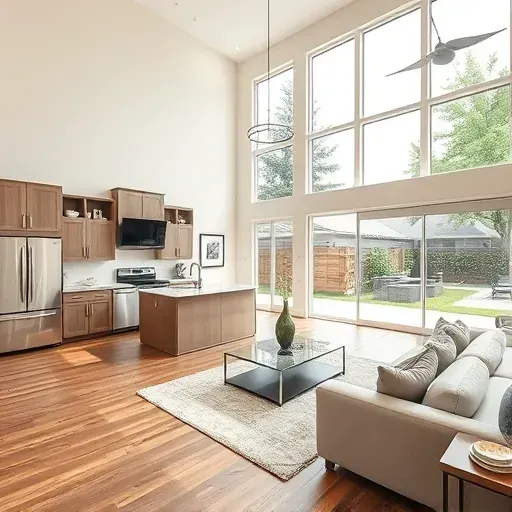 Completed home remodeling in Schaumburg IL showcasing open-concept living space with modern elegance and comfort.