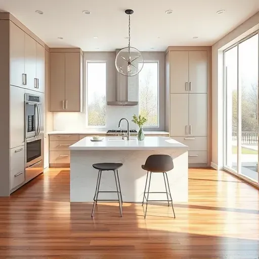 Freshly remodeled Bloomingdale kitchen with modern cabinetry, marble island, stainless steel appliances, and natural light.