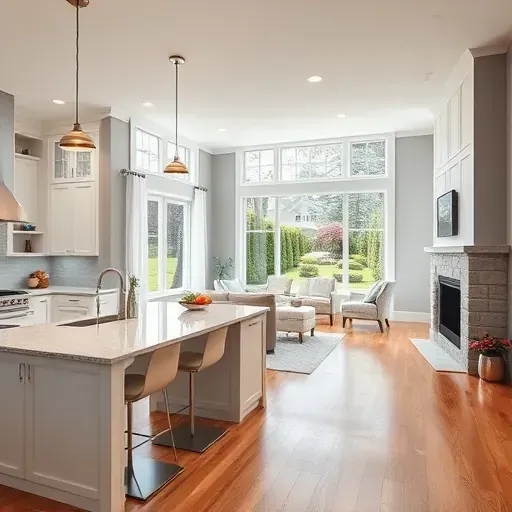 Spacious Hinsdale IL home remodel featuring modern kitchen, cozy living area, bright windows, and landscaped yard.