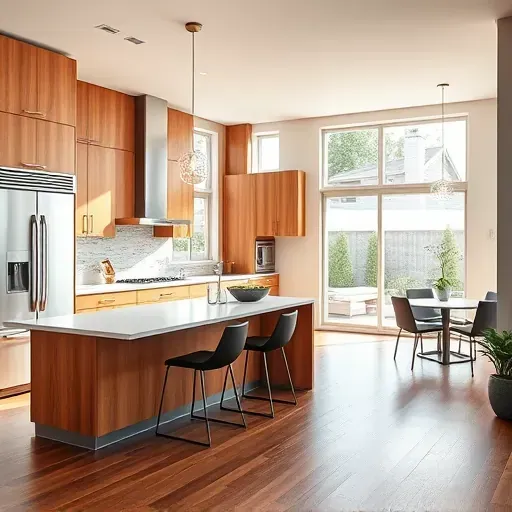 Newly remodeled kitchen in Bloomingdale IL with modern cabinetry, quartz countertops, stainless steel appliances, and natural light.