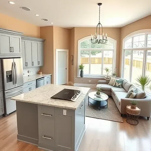 Completed home remodel in Bloomingdale IL featuring a modern kitchen and inviting living area with natural light.