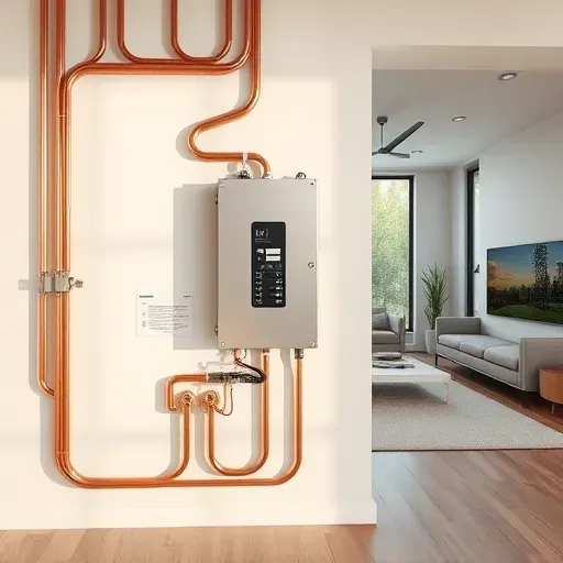 Modern residential electrical panel installation in Bloomingdale IL showing sleek metallic panel, copper wiring, circuit breakers, and a tidy interior